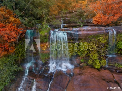 Picture of Beautiful waterfall in autumn forest Nakhonphanom province Thailand